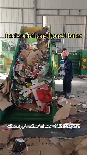 Fully automatic horizontal baler for cardboard | Cardboard baler