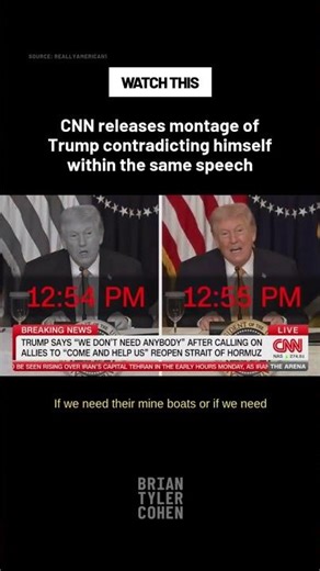 CNN releases montage of Trump contradicting himself within the same speech