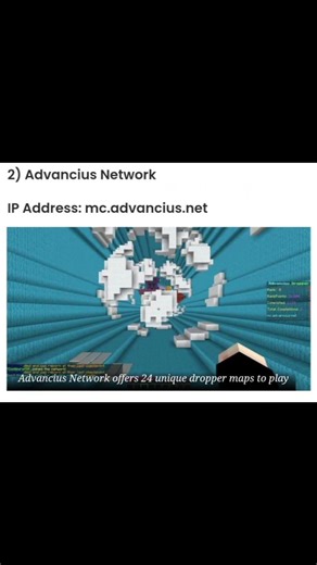 Top 3 Minecraft servers with dropper #minecraft #shorts