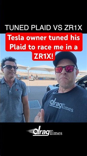 Tesla owner tuned his Model S Plaid to race me in a Corvette ZR1X