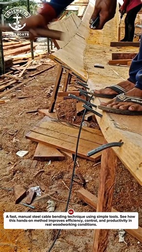 Manual Steel Cable Bending Hack That Boosts Woodworking Productivity