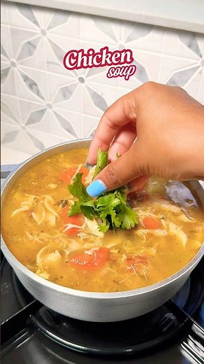 Chicken soup for when you’re feeling a little sick 🤒 #chickensoup #chickennoodles #recipe