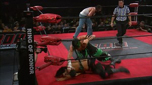 Necro Butcher takes full advantage of the thumbtacks! | Ring of Honor Wrestling
