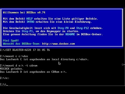 GDPC: DOSBox Einstellungen vornehmen DOS Befehle + Grafik + Sound + Geschwindigkeit + Vollbild