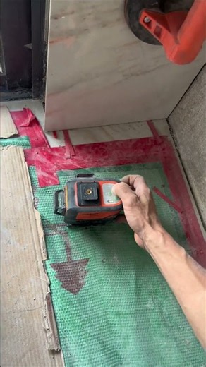 DOVOH Laser Level for Real-World Tile Installation #dovoh #laserlevel #tilework #layout #tools
