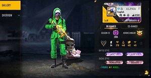 Alpha FF's Free Fire ID, stats, K/D ratio, win ratio, and monthly income revealed