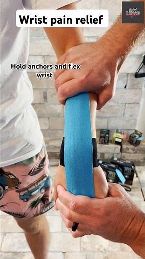 Kinesiology Taping technique for wrist pain relief or injury prevention!! 💯🔥#football #sports #pain