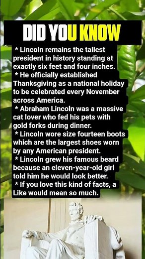 The Tallest US President in History: Abraham Lincoln. 🎩