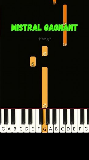 Mistral Gagnant 🍬 Renaud 🍬 EASY Piano Tutorial