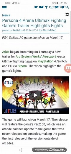 Persona 4 Arena Ultimax Fighting Game's Trailer Highlights Fights