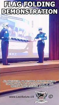 Flag folding demonstration at school on Veterans Day #AmericanFlag #howto #lastsalute #honor