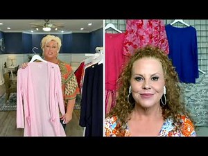 Belle by Kim Gravel Feather Knit Open Front Long Cardigan on QVC