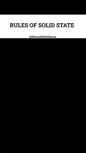 Rules of solid state | class 12 physical chemistry #chemistry #shorts #subscribe
