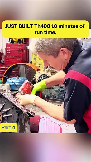 JUST BUILT Th400 10 minutes of run time. P4 #autorepair #rebuild #engine #engineering #fyp