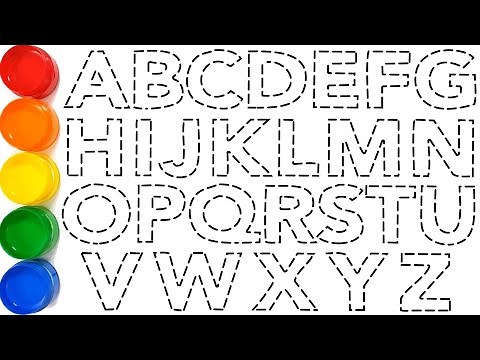 Let's Drawing, Painting & Coloring Alphabet A to Z for Beginners // Phonics Song // KS ART