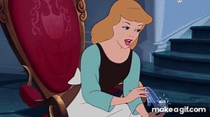 Cinderella Tries On the Glass Slipper | Disney Princess on Make a GIF