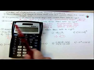 Signed Numbers: Order of Operations