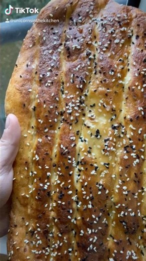Easy Persian Nan Barbari Bread 🥖 Crispy Outside, Soft Inside!