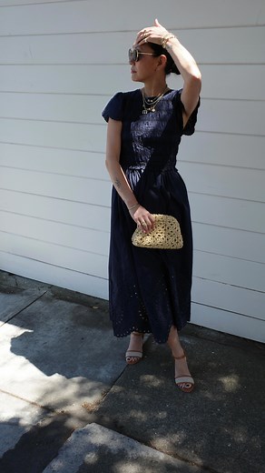 Meredith Peck on Instagram: "This is how I’m wearing @jmclaughlin this Mother’s Day. The airy Larissa dress captures the essence of summertime comfort, while the Somerset dress features all the special details I love, including a smocked bodice, ruffled sleeves, eyelet embroidery, and a scalloped hem. Link in story and code MEREDITH20"