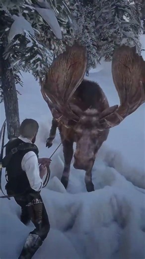 Arthur Encounters a Giant Legendary Deer 🦌 Massive Antlers Shock Him! #Shorts #gaming #rdr2