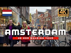 🇳🇱 Amsterdam, Netherlands Walking Tour | Central Canal Relaxing Rain Walk | 4k HDR 60fps