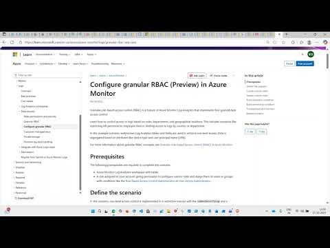Log Analytics/ Microsoft Sentinel | Configure Table level RBAC for OOB and Custom Table.