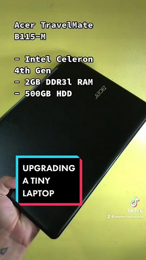Is your laptop this small and so slow? Let's upgrade it! #tech #techtok #repair #upgrade #laptop #smallbusiness #exetechsolutions