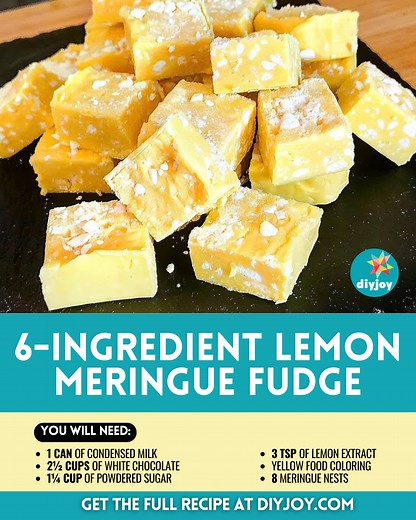 6-Ingredient Lemon Meringue Fudge Recipe