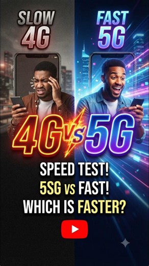 4G vs 5G Speed Test ⚡ Which Is Faster? #usa #techfacts #creditcard