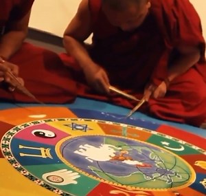 3.7K views · 84 reactions | #ThrowbackThursday sand mandala creation at Tibet House Gallery, 2018 Tibetan Buddhist Monks from Tashi Kyil Monastery will be returning to Tibet House, October 10-October 14! During this time, they will be crafting a magnificent sand mandala where everyone is welcome to witness its evolution from day to day!  ️ @tikos #tibethouseus #tibethouse #sandmandala #mandala #mandalaart #buddhistart #buddhism | Tibet House US - NYC | Facebook