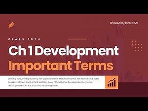 Class 10 Economics Chapter 1 Development | Explained All Important Terms | CBSE 2025 #cbse #ncert