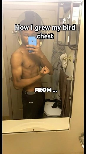 Here is how I grew my Bird Chest, to a more defined chest muscle 🦍 easy 3 step workout #chest #grow