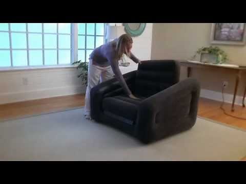 Intex Inflatable One Person Chair Sofa Bed in Action - Outdoorleisuredirect.co.uk