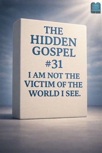 I Am Not the Victim of the World I See - The Hidden Gospel #31