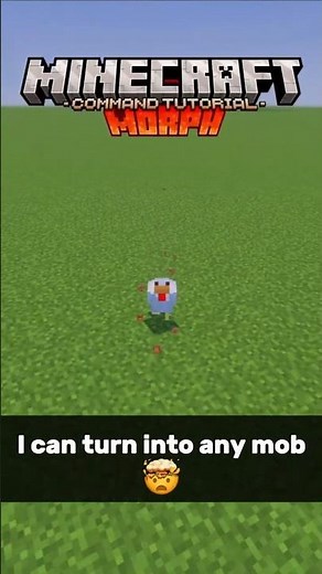 Turn into any mob! 😱 #minecraft #minecraftcommands #minecraftbedrock #minecrafttutorial