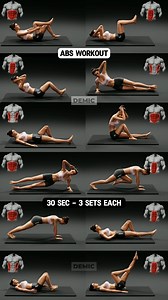 ABS WORKOUT🔥🔥 Do each exercise for 20 reps in row💪🔥 | DEMIC