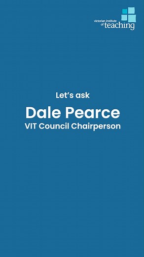 📽️ What does the future of education look like? Our Council Chairperson, Dale Pearce, shares his vision for the sector and the opportunities ahead. Watch the video and join the conversation. | Victorian Institute of Teaching
