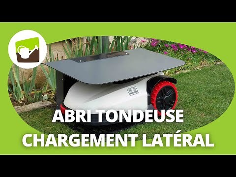 Un abri pour robot tondeuse à chargement latéral design et robuste !