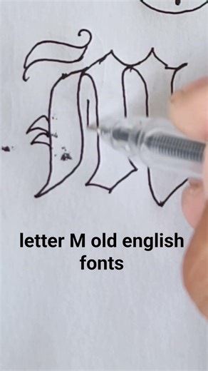 letter M old english fonts lettering #calligraphylattering #art #calligraphy