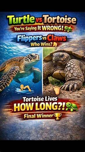 Turtle vs Tortoise: You’re Saying It WRONG! 🐢🔥 #turtle #tortoise #wildlife #gkfacts #facts #science