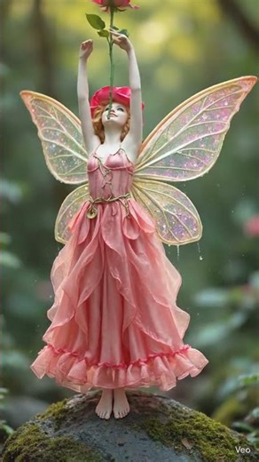 The Magic Rose Fairy Awakens ✨ | Beautiful AI Animation 🧚‍♀️ #Shorts #Magic