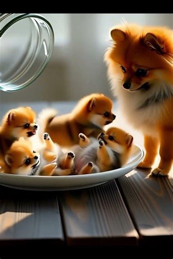 Pomeranian Puppies Play Together 🐶
