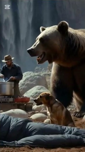 🧑‍💻Camping Horror: Bear Attack Interrupted by Giant Anaconda🐍 | AI 4K Survival Thriller"