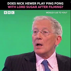 21K views · 486 reactions | Is 'The Apprentice' boardroom big enough to play table tennis in? Nick Hewer seems to think so!  | Would I Lie To You? | Facebook