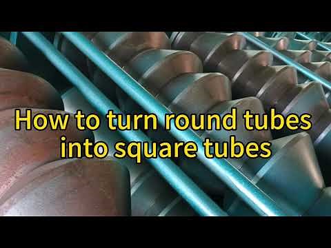 How to turn round tubes into square tube ‖ square tube pipe making machine