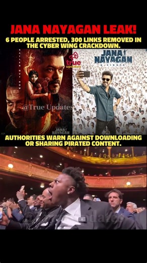 Jana Nayagan Leak! #jananayaganleak #vijay #cyberarrests #tamilcinema #kvproductions #piracywarning