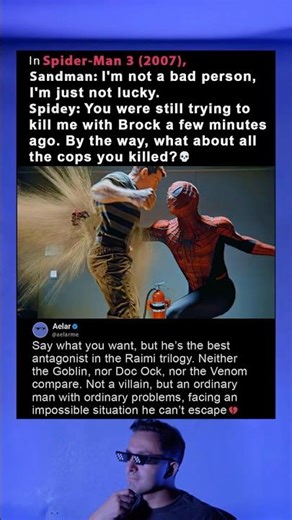 In Spider-Man 3 (2007), The Epic Fight: Spider-Man vs. Sandman ( Flint Marko )