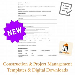 Job Validation Checklist PDF & WORD DOC - Etsy Canada