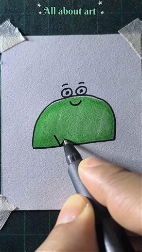 cute frog drawing tutorial