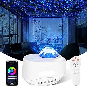 Galaxy Star Projector Night Light, Sky Lights for Bedroom Room Decorations, Mood Lighting Ceiling Projector with Bluetooth Speaker, Birthday Gifts for Him Her Women Men Teen Girls Boys